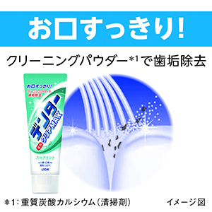 お口すっきり。クリーニングパウダーで歯垢除去